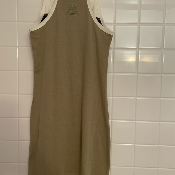 Express Bleus tank dress, size S. Green with stripes. Stretchy and bodycon - Picture 13 of 16